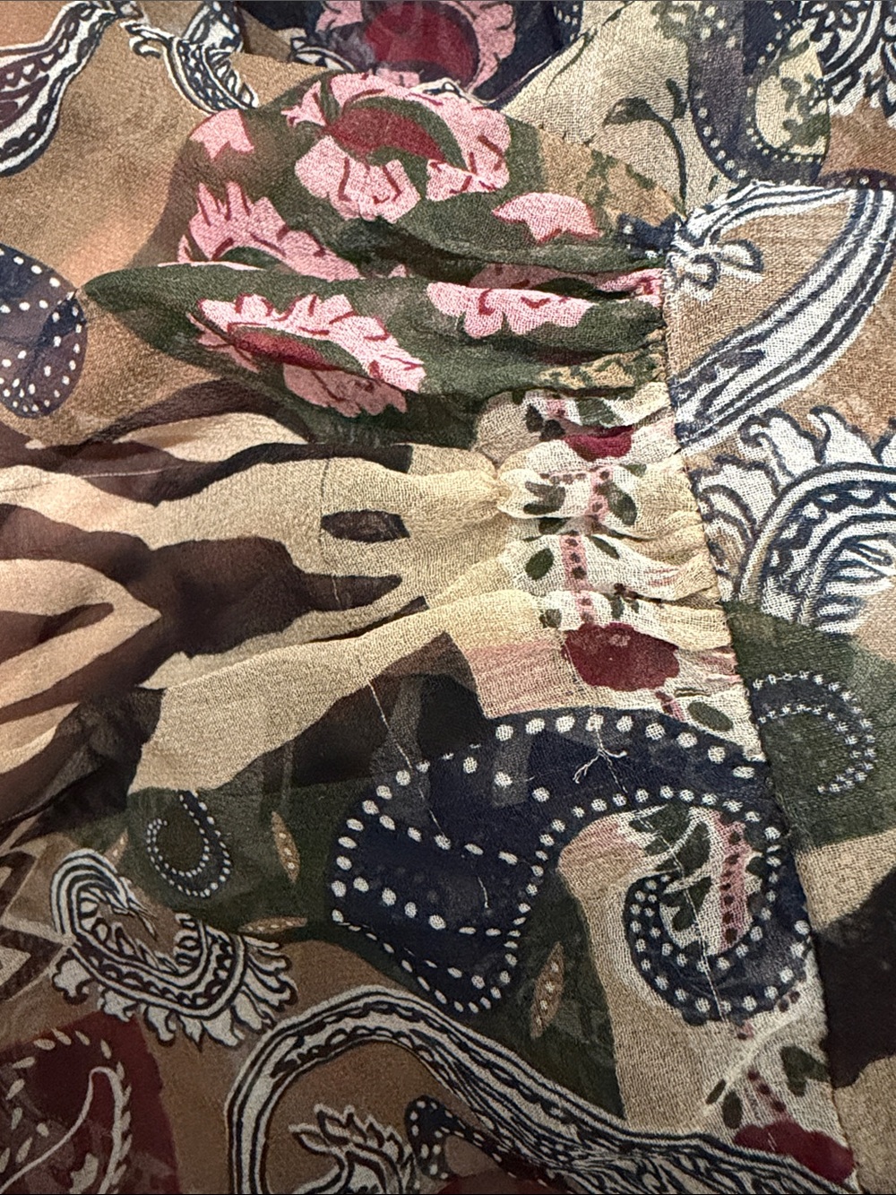 Veronica Beard Brown Multi Patchwork Maxi Dress - Picture 10 of 15